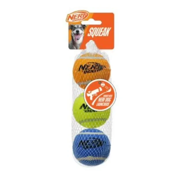 Nerf Dog Squeak Toy Tennis Ball 3Pack