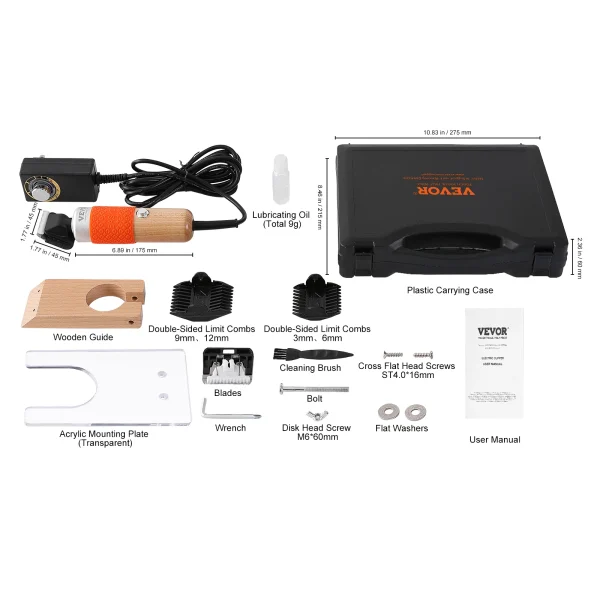 VEVOR 200W 1500-6100RPM Carpet Trimmer with Shearing Guide